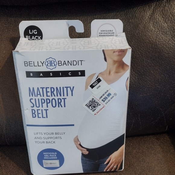 Belly Bandit Basics Maternity Support Belt Lifts Belly & Back Large Black - Picture 1 of 3